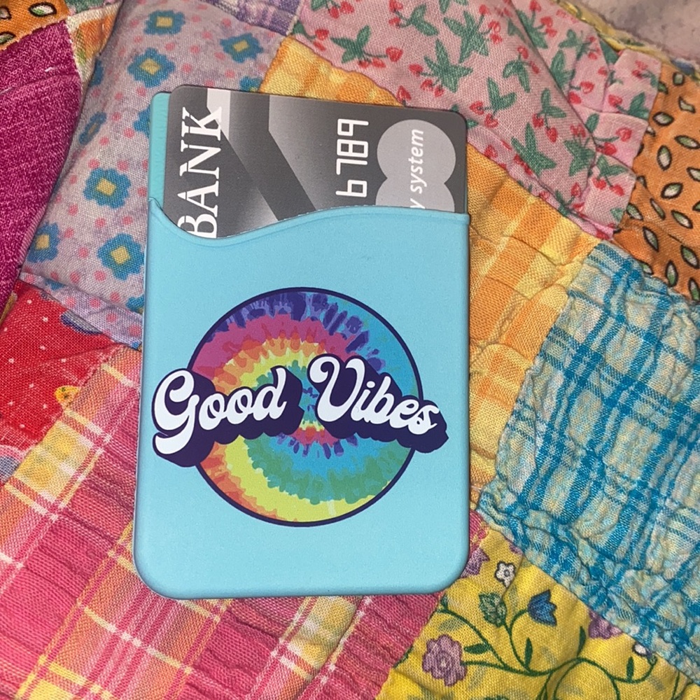 Good Vibes card holder sticker!